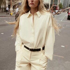 ZARA POPLIN BUTTON SHIRT